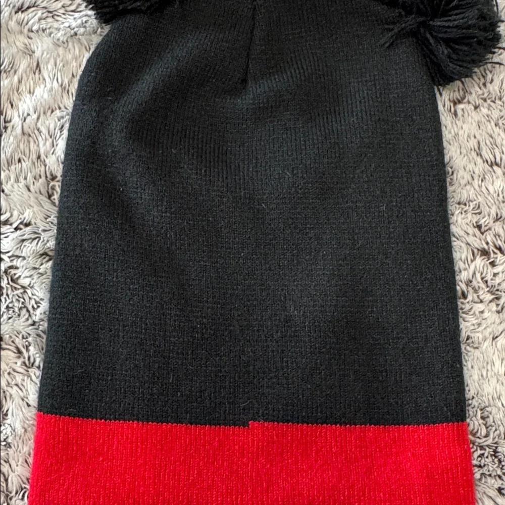 Disney Minnie Mouse Girls Kids Beanie Hat Pom Pom Ears With Leppard Bow Cute